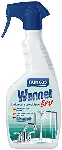 NUNCAS SET PULIZIA BAGNO GLASNET 750 ML + WANNET FORTE 500 ML + WANNET EASY 500 ML + pacco 5 panni in microfibra 30x40cm