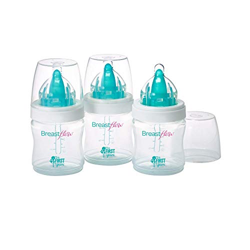 The First Years 3 Pack Breastflow Bottle, 5 Ounce