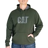 Cat Sudadera con capucha para hombre 1910148 Trademark Contrast, Verde bosque, XX-Large