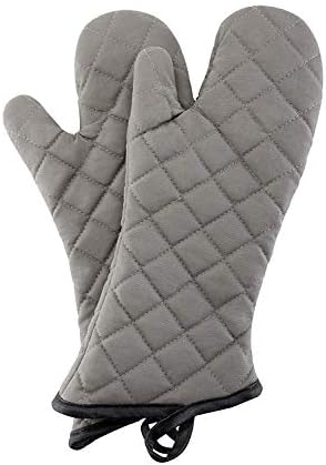 ARCLIBER Oven Mitts 1 Pair of Terry Cloth Lining - Heat Resistant Kitchen Gloves,Flame Oven Mitt Set,15 Inch