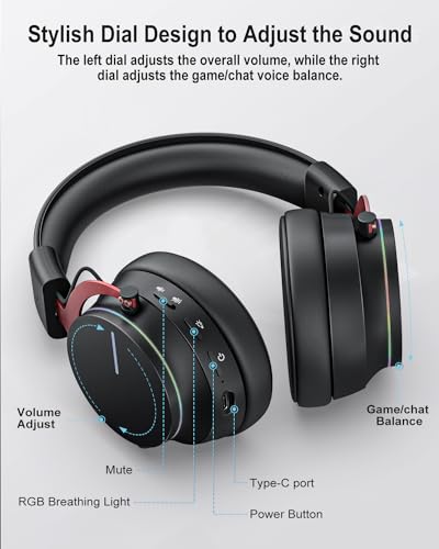 Image of Inwa PS5 Headset Wireless with Game /Chat Balance Mixer, Lower Latency 5.8GHz Tech, 7.1 Surround Sound, Protein Soft Earmuffs, Detachable Mic, Works with PS5, PS4