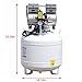 ZGEXING 550W 40L Dental Medical Silent Air Compressor 115PSI Oilless Airpress Tool，Oil Free Silent Air Pump 110v Steel Tank Air Compressor
