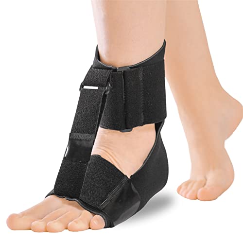 BraceAbility Foot Drop Brace - Ankle Orthosis Sock for Toe Walking in Big Kids, Teens, Adults; Supports Charcot Marie Tooth, Peroneal Nerve Injury, Stroke, Muscle Dystrophy Pain Relief in Bed (L/XL)