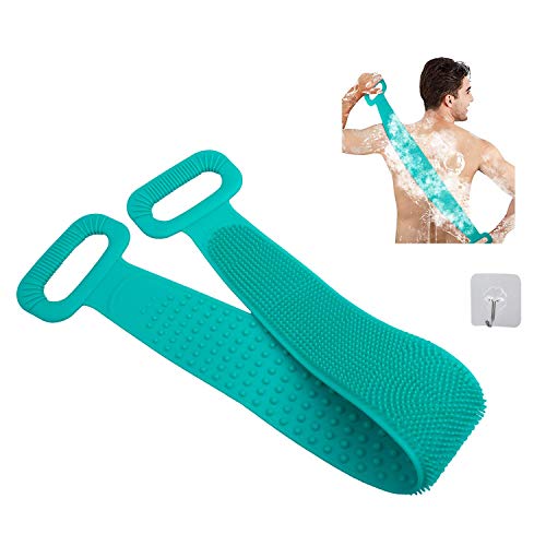 Back Scrubber?Back Washer for Shower?Back Scrubber for Shower?2020 Updated Silicone Bath Body Brush,Easy to Clean Washer Exfoliating More Hygienic?Green)