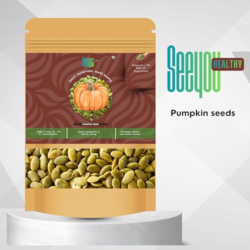 Image of SEEYOUHEALTHY Pumpkin Seeds I 180g | AAA Grade Pumpkin Seeds for eating | Immunity Booster and Fiber Rich (Pack of 1)