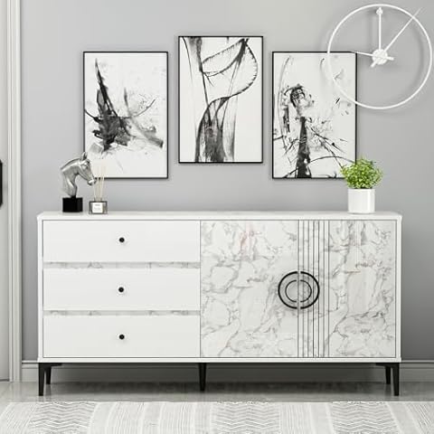 Homidea Zoe Modern Console with Storage Cover
