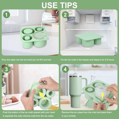 Molde para Cubos de Hielo para Vaso Tumbler de Silicona miniatura 5
