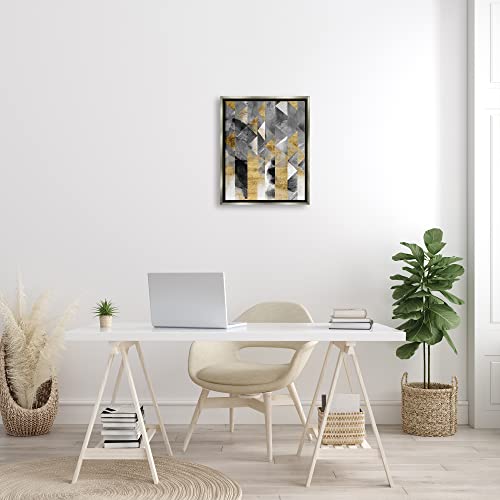 Image of 'Modern Triangular Stripes Sharp Geometric'| Floating Frame Canvas Art