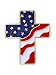 PinMart American Flag Patriotic Cross Religious Jewelry Enamel Lapel Pin