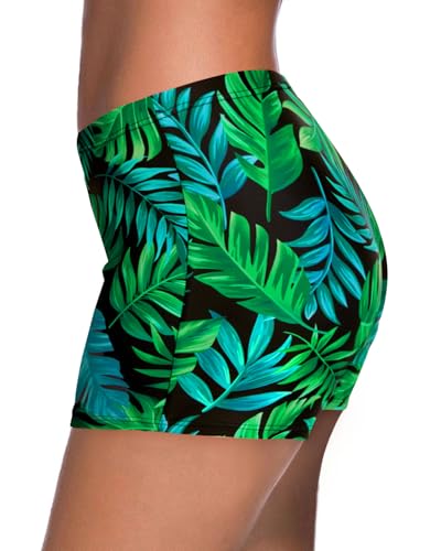 Image of Yonique Womens Swim Shorts Solid Tankini Bottoms Swimsuit Bottoms(Available in Plus)