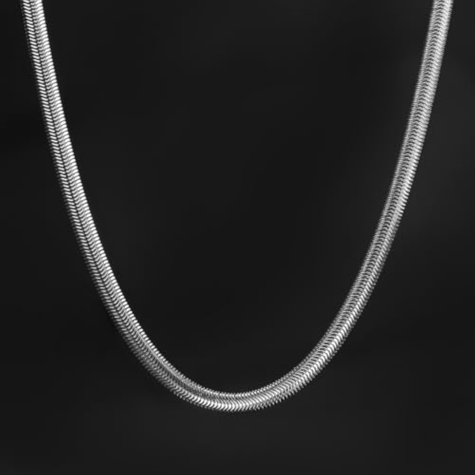 Stainless Steel Oscar Snake Mini Curb Chain Necklace for Men