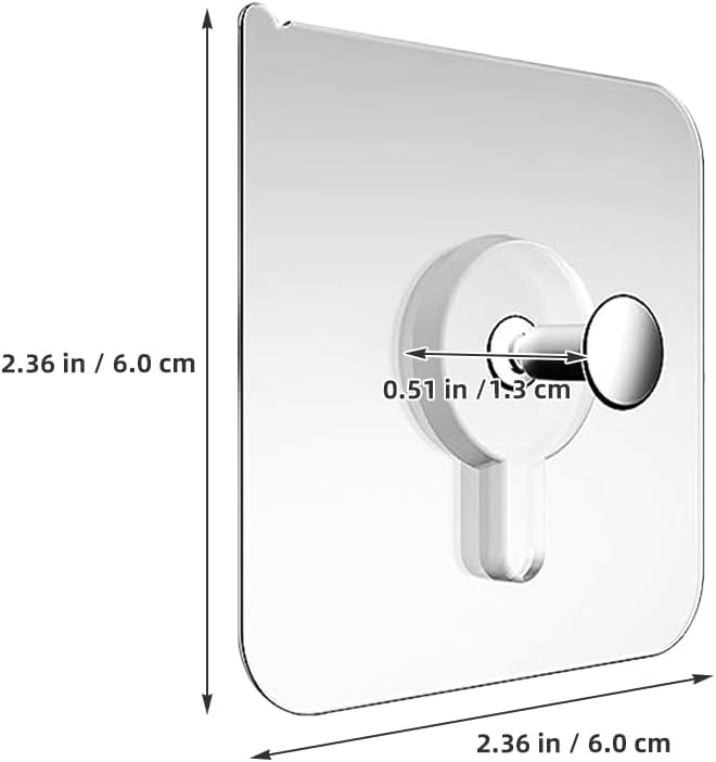 HEALLILY Picture Hangers Without Nails, 30Pcs Self Adhesive Wall Hooks, No Drill Hooks for Hanging, Waterproof Heavy Duty Frame Hangers Without Nails for Kitchen Bathroom Home Office(Transparent)
