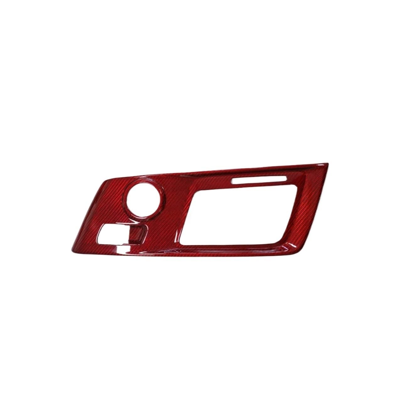 QBKGMEWCA Center Console Gear Interior Shift Frame Panel Trim Modification Accessory Compatible for Corvette C7 Genuine Carbon Fiber(Type2)