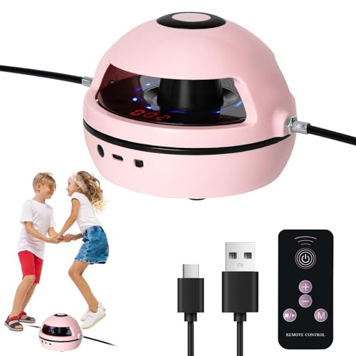 Elektronische Springseil, Springseilmaschine mit Fernbedienung, Automatisches Elektronisches Springseil mit 10 Stufen Geschwindigkeit, LED-Anzeigezähler, Bluetooth Springseilmaschine
