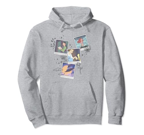 Pullover hoodie Disney Princesses imprimé croquis pour les journées cocooning
