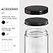12 Pack, 8 OZ Clear Candle Jars For Making Candle, Thick Glass Jars with 12 Metal & 12 Plastic Lids - Empty Round Food Storage Containers, Canning Jar For Spice, Powder, Liquid, Sample - Food Grade