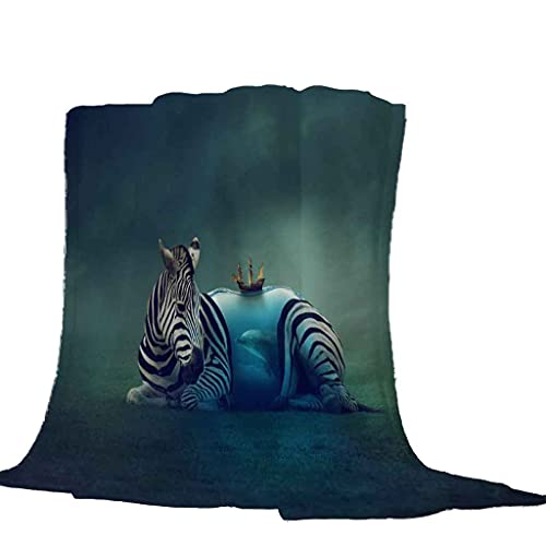 Couverture microfibre douce zèbre pour lit 150x200 cm chaude et confortable - 5