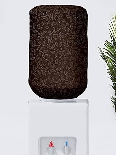 Image of Cortina Self Print Dispenser Cover|Water Can Protectors|Elastic Closure | Polyester Material | Digitally Printed | Heat Resistant | Water-Proof | 45cm x 42cm x 43cm | 20 Liters | Brown 3