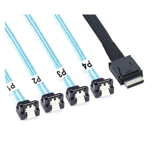 Cable adaptador PCI-ESFF-8611 a SATA 0.5m miniatura 4