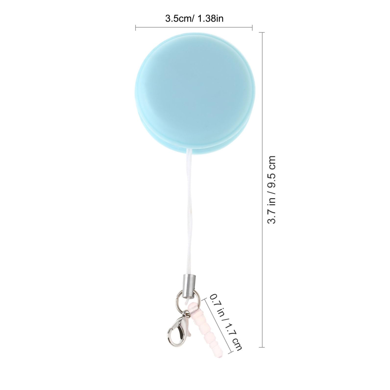 Pantalla de Teléfono Móvil Limpiador de Pantalla Doble Cara Macaron, Tela de Limpieza de Silicona y PP, 4 Unidades con Cordón