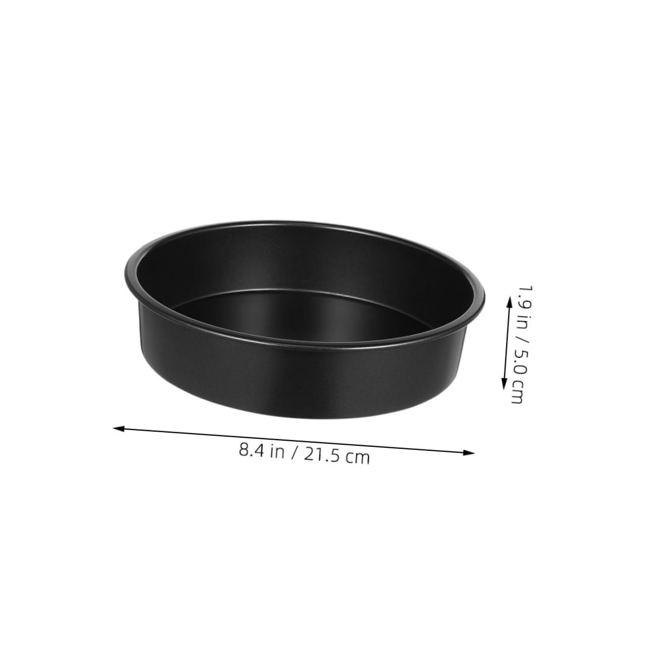 ULTECHNOVO Lot de 3 Moules à Gâteau Ronds Antiadhésifs, Acier au Carbone, Fond Fixe, pour Four et Mousse, Noir