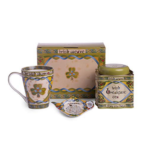 The Claddagh Tea Set, 14oz Tea Cup, Teabag Holder and Irish Tea in Gift Box