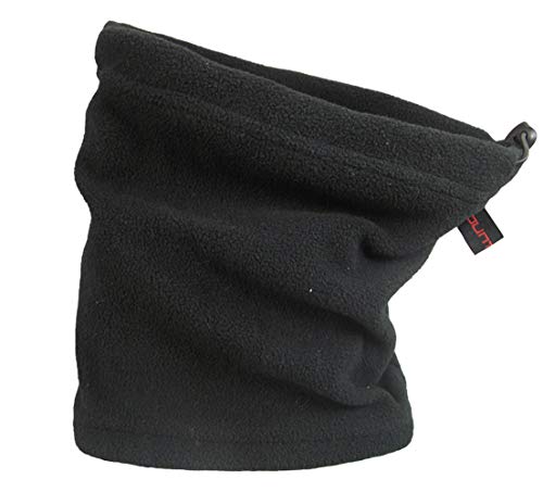 Unisex Multifunctional Polar Fleece Neck Warmer Scarf for Outdoors Work Sport Ski Wear Mask (Black)