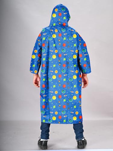 Image of LUX VENUS Boys Printed Raincoat with School Bag Cover