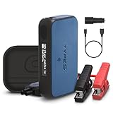 Type S Dynamic D10+ 1000A Automotive Jump Starter, UL Certified 12V Car Battery Booster for Up to 6.0L Gas & 3.0L Diesel Engines, Emergency Vehicle Starting Device with LED Flashlight & USB Charging