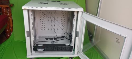Image of JETPLUS 9U Wall Mount Network Rack Cabinet | 19-Inch Lockable Steel Enclosure | Ideal for Networking, CCTV & Telecom Equipment