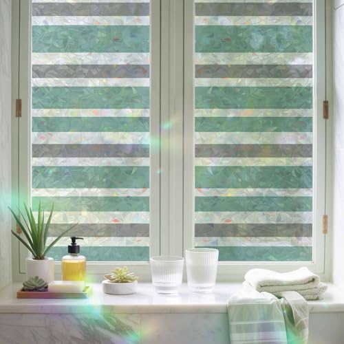 Vinilo para ventana privacidad Rainbow Green 19.6x39.3 pulg miniatura 5