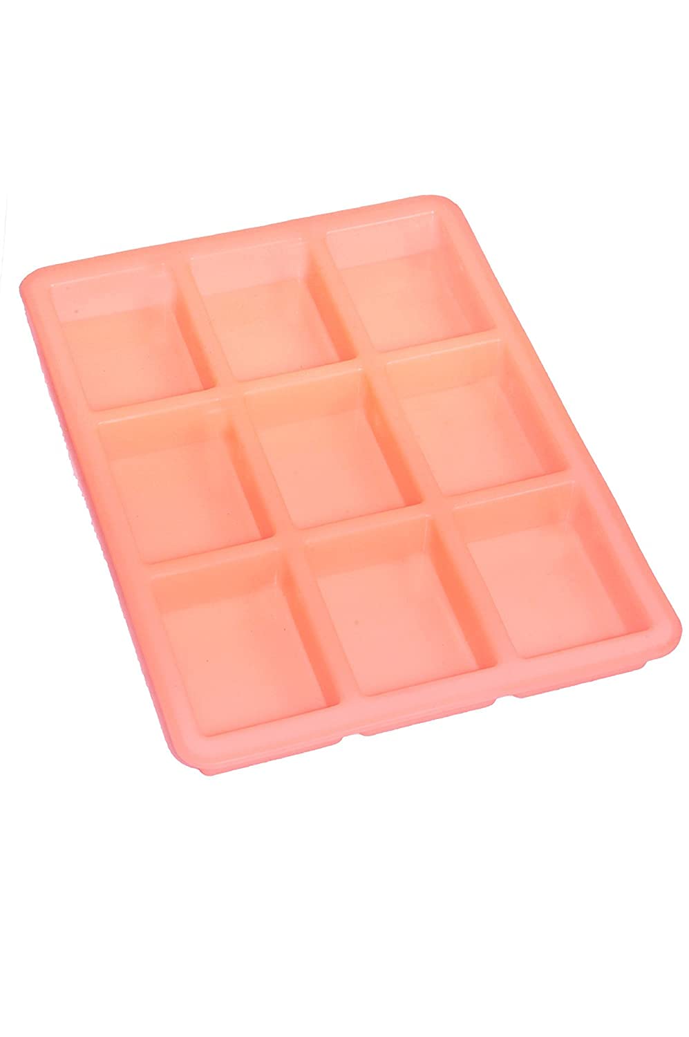 R H LIFESTYLE Rectangle Shape Silicone Handmade Soap Making Molds with 9 Cavities DIY Tray 125 GMS (Rectangle 30.5X21.5X2.6CM)-image-18
