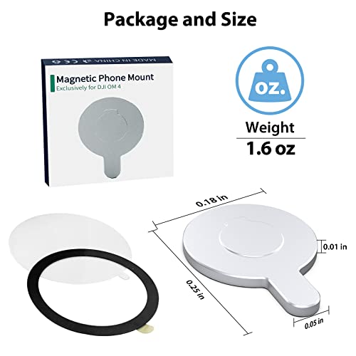 Dji Magnetic Ring Clamp Holder - For Magsafe Dji Om 6 / Om 5 / Om 4 / Om 4 Se Adapter Mount Compatible With Dji Osmo Gimbal Stabilizer , Dji Om Accessories #TOP5