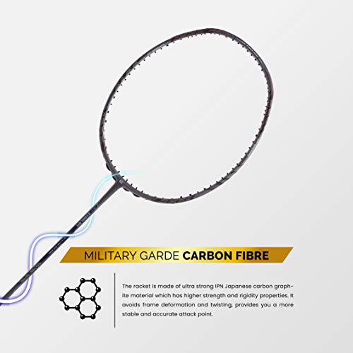 Image of Apacs Z-Ziggler (Unstrung, 38 LBS Max Tension) 6.4mm Slim Shaft | Made in Vietnam | 100% Japanese Graphite Badminton Racket with Free Full Cover | G2-4 1 /8 inches (Grey)