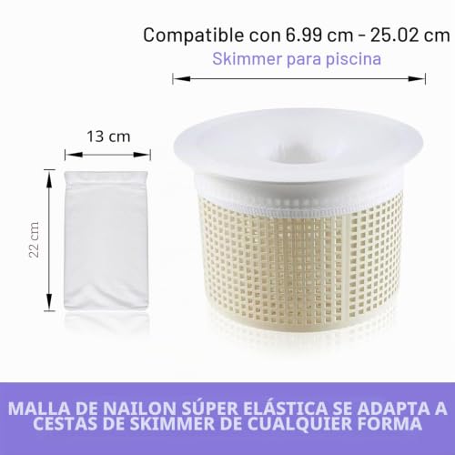 Miniatura 4 de Coopache Paquete De 30 Calcetines Para Piscina Filtra Cestas, Skimmers Limpia Los Desechos Y Las Hojas Para Piscinas En El Suelo Y Sobre El Suelo