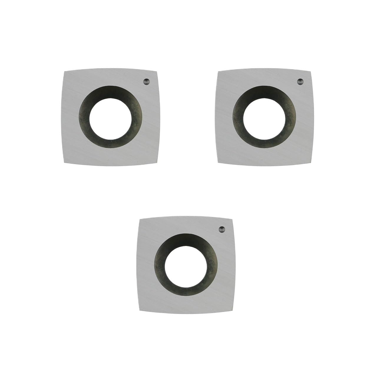 3pcs Carbide Insert Cutters 15X15X2.5mm R50, 30 Degree Replacement Lathe Turning Blade for Woodworking