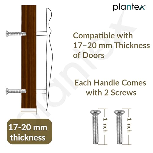 Image of Plantex Cabinet Handle /Kitchen Cabinet Door Handle /Wardrobe /96 mm Cupboard Handle /Door Pull-Push Handle for Home /Office - Pack of 2 (Brass Antique)