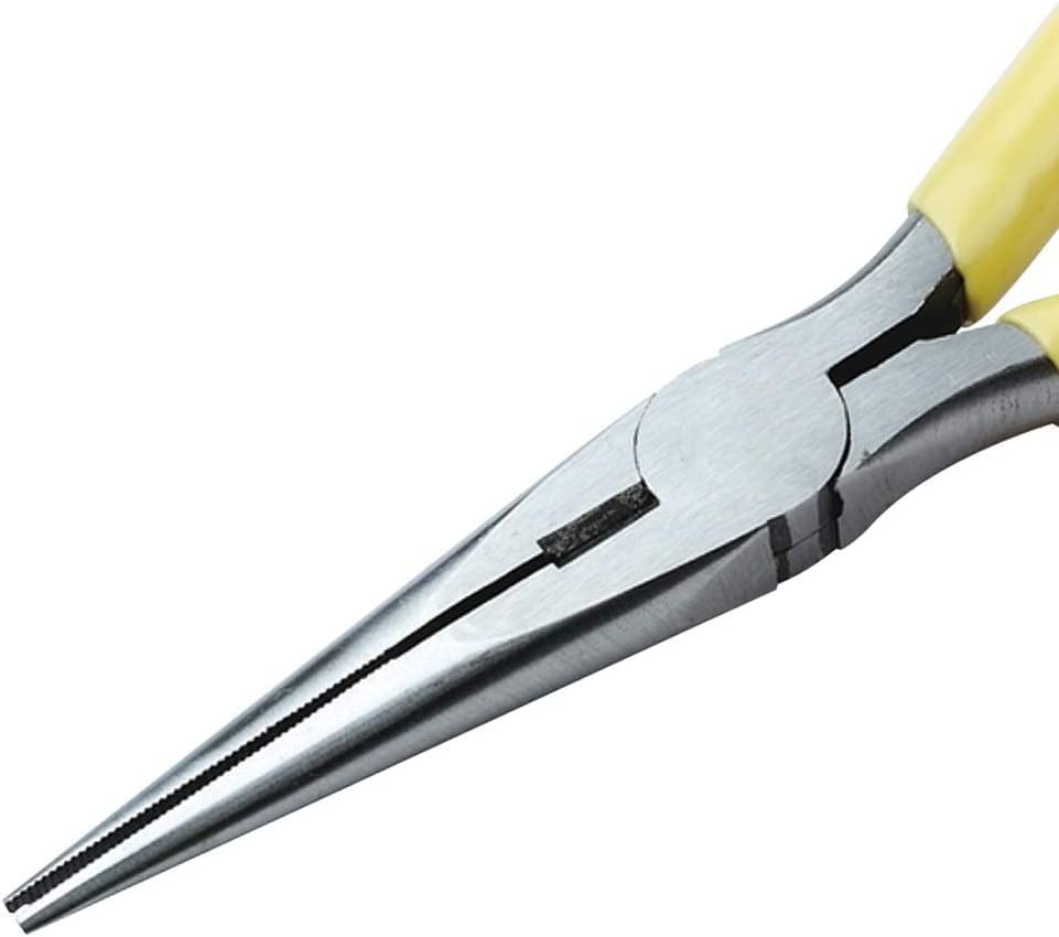 Pinze a becco lungo, pinze a becco lungo, sottili seghettate a becco lungo micro filo di precisione loop catena fine pinza naso professionale strumento per la realizzazione di gioielli perline hobby