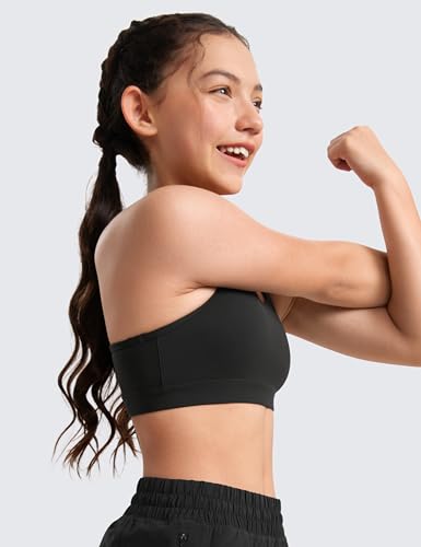 CRZ YOGA Butterluxe Girls Sports Bra - Spaghetti Strap Y Back Racerback for Teens Kids Training Yoga Comfort Crop Top4