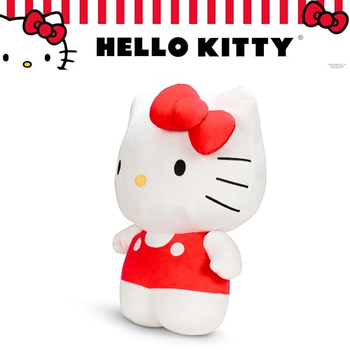 Image of Hello Kitty Red Plush Cuddle Pillow Buddy, Kids Bedding Super Soft Kawaii Pillow, (Officially Licensed Product) by Franco Collectibles