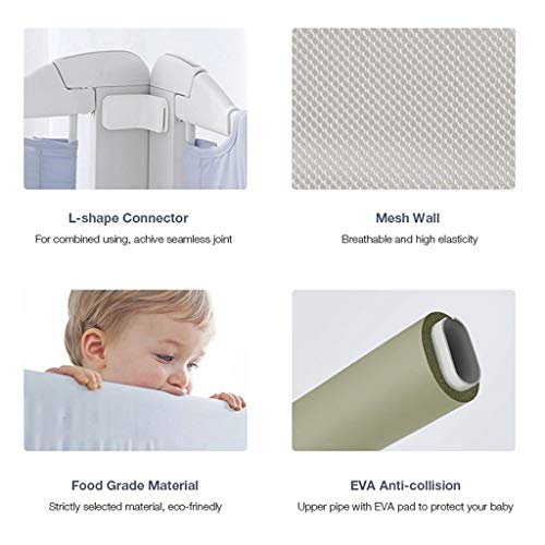 Protectores de parachoques para niños y riel de seguridad para cama individual alta 3