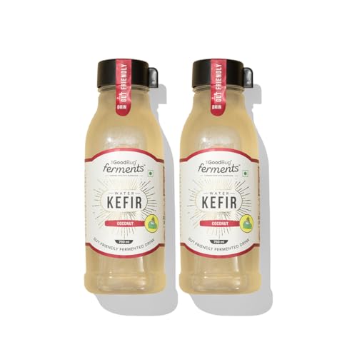 The Good Bug Water Kefir Fermented Probiotic Beverage Liquid| Coconut Water|1 Bn. Cfu Live Cultures|Gut Friendly|Anti-Inflammatory|Rich In Antioxidants|Pack Of 2