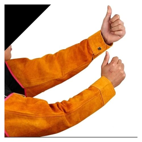 Manga de soldadura de cuero para trabajos de alta temperatura en soldaduras y hornos