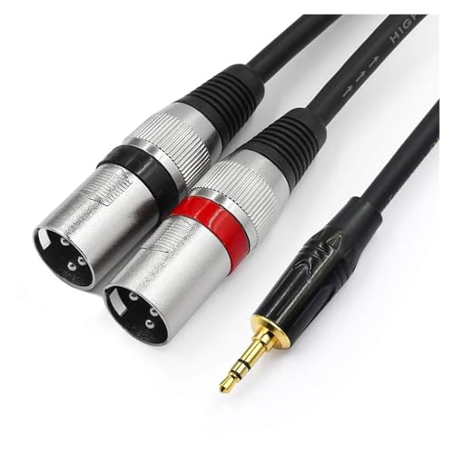 Cable Dual XLR a Jack 3.5mm Estéreo, 10m miniatura 1