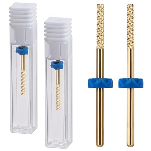 2 Pcs Nail Drill Bits Carbide Drill Bit Professional Nail Buffer Drill Bit, Remover Cuticle Bit for...