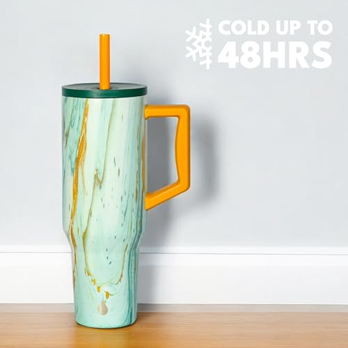 Image of Elemental Spill Proof 40oz Insulated Tumbler with Handle & Straw Travel Mug