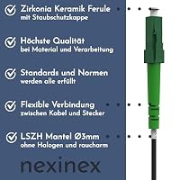 nexinex - 25m gepanzertes Glasfaserkabel LC/APC auf LC/APC Patchkabel | Kompatibel mit Telekom, Vodafone, 1&1, Fritzbox, etc. | LWL Simplex Singlemode OS2 FTTH Glasfaser Lichtwellenleiter Kabel – Ansicht 4