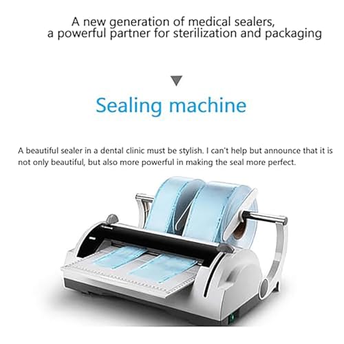 Máquina de sellado térmico profesional, corte de doble filo, ancho máximo de sellado de 30 cm, temperatura ajustable, para hospitales, clínicas y laboratorios