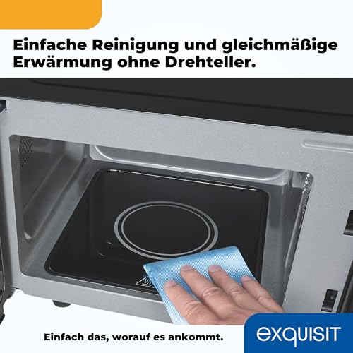 Exquisit Mikrowelle ohne Drehteller, 800 Watt Grill, 700 Watt, 20 Liter Garraumvolumen, Timer, Mikrowelle Flachbett, Auftaufunktion, MW4020-F-240DIG schwarz 8 Exquisit Mikrowelle ohne Drehteller, 800 Watt Grill, 700 Watt, 20 Liter Garraumvolumen, Timer, Mikrowelle Flachbett, Auftaufunktion, MW4020-F-240DIG schwarz