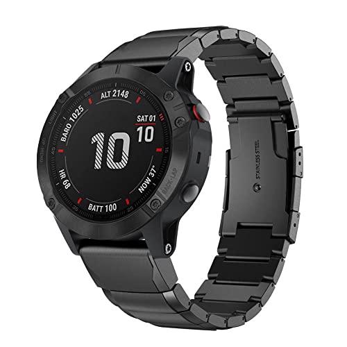 YOOSIDE Stainless Steel QuickFit Watch Strap for Garmin Fenix 8 51mm / epix Pro 51mm / Fenix 7X / Fenix 6X / Fenix 5X - Image 2